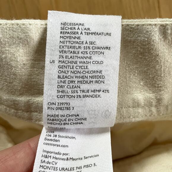 COS Women's Size 14 High Rise Pleated Cropped Trouser - Picture 4 of 5